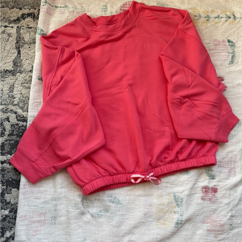 Champion Women's Pink Crew Neck Sweatshirt
